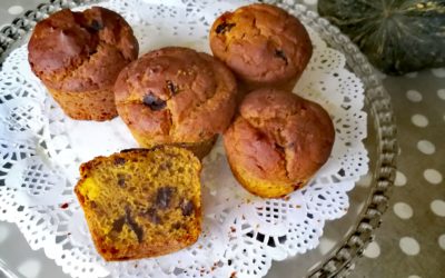 Muffin di zucca e pepite di cioccolato fondente